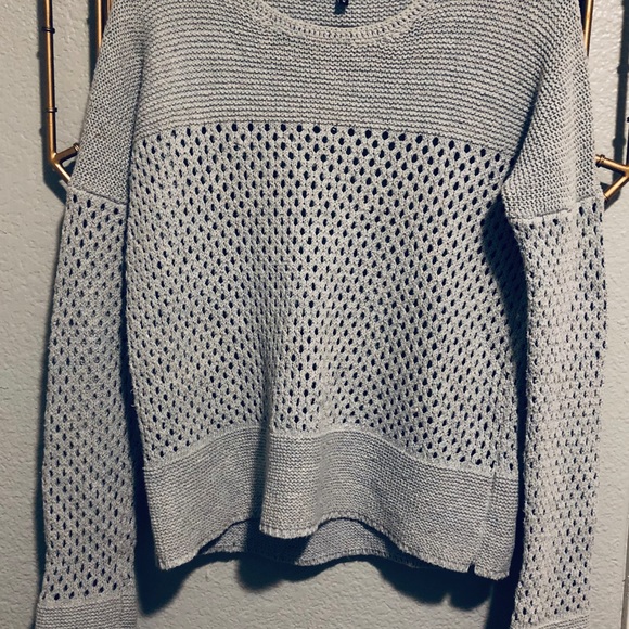 Theory Perforated Crewneck Sweater Size Med EUC - Picture 6 of 7